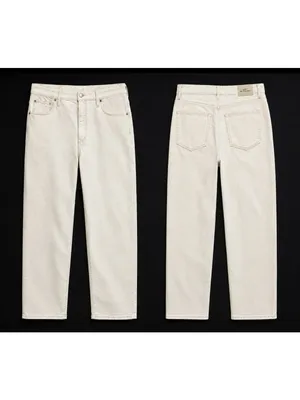 Madewell Curvy 90s Straight Jeans Size 33 Off White Ivory Sz 33 (actual 35x30) thumbnail 2