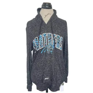 Carolina Panthers Sweatshirt Hoodie Women Sz Small NFL Gameday Charcoal Gray thumbnail 2