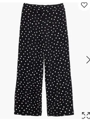 Madewell Hudson Black Polka Dot Cropped Ankle Pants XS thumbnail 4