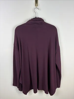 Athleta Ethereal Brushed Funnel Neck Sweater Sweatshirt Spiced Cabernet Large thumbnail 6