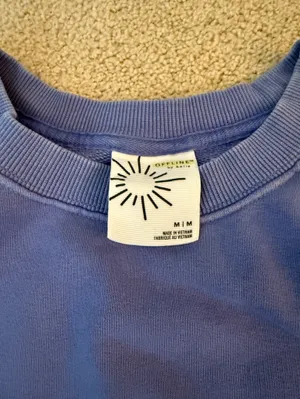aerie Blue Pullover Sweatshirt with Sun Sleeve Detail thumbnail 3