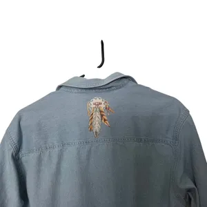 Vintage Real Good Denim By All Sport Denim Long Sleeve Button Up Shirt Small thumbnail 9