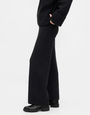 Gap Wide-Leg Pants Black thumbnail 3