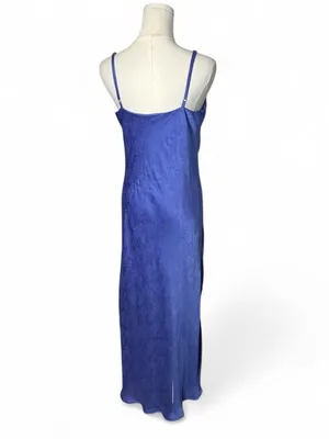 Altar’d State Blue Jacquard Eva Satin Midi Dress thumbnail 2