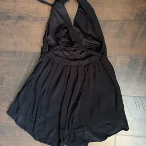 Free People Black Vneck Romper thumbnail 9