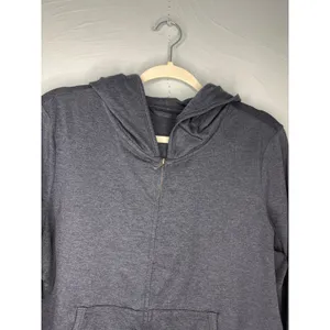 Vuori Halo Mini Full Zip Hoodie Women's Size XL Dark Gray Soft Athleisure thumbnail 2