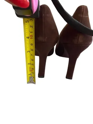 CHARLES JOURDAN Vintage Brown Suede Heels Size 6.5 thumbnail 5