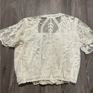 Beautiful Lace Top White Size XS thumbnail 7