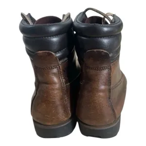 HHB Brown Boots Women Size 8.5M Moc Toe High Ankle Leather Hand Crafted Shoes thumbnail 8