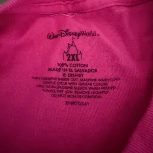 Walt Disney World Mickey Mouse Hot Pink Graphic T-Shirt XXL Disney Parks thumbnail 3