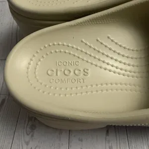 Crocs Siren Clog Platform‎ Heel Bone Beige Women Size US 12 Slip On NEW NWT thumbnail 5