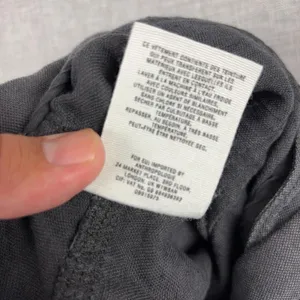Anthropologie Wanderer Womens 4 Charcoal Gray Linen Paperbag Jogger Pants thumbnail 11