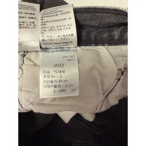 Levis 501 Original High‎ Rise Cut Off Denim Shorts Washed Black Gray W33 thumbnail 7
