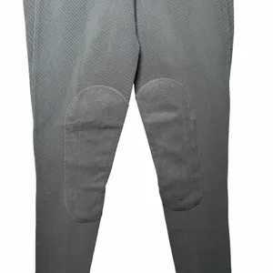 Irideon Riding Tights Womens L Gray Suede Knee Patch Equestrian Breeches USA thumbnail 5