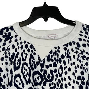 Gap Cotton‎ Pullover Sweatshirt Women Small Leopard Print Long Sleeve Crewneck thumbnail 2