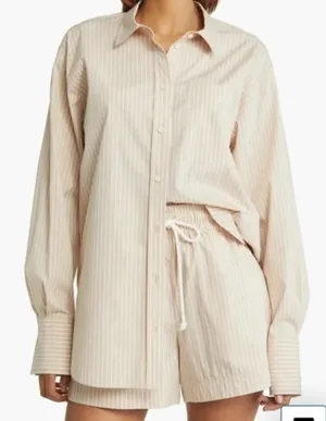 Frame Matching Set Stripe Shorts & Button Down Top thumbnail 1