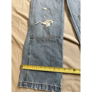 Abercrombie & Fitch Women's Authentic Rigid Baggy Cargo Carpenter Distressed 31W thumbnail 3