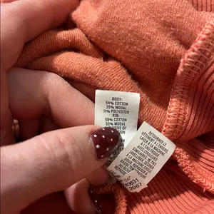Aerie Chilled Out Coral French Terry Oversized Sweatshirt Small‎ thumbnail 7