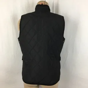 Ralph Lauren Black Quilted Zip Up Sleeveless Utility Vest M thumbnail 5