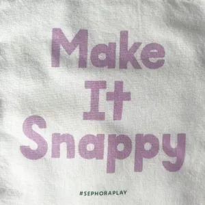 Sephora Make It Snappy Drawstring Cloth MakeUp Delicates Bag New thumbnail 2