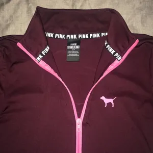 PINK Women’s Slim Fit Quarter Zip Pullover Athletic Workout Jacket thumbnail 8