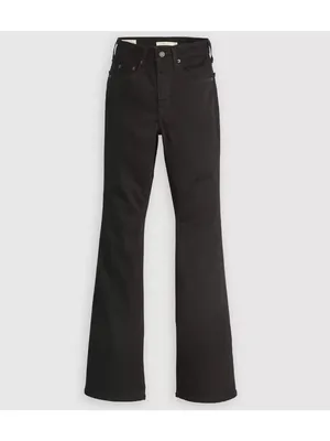 New Levi's 27x34 Premium 726 High Rise Flare Women's Jeans Midnight Gaze Black thumbnail 4