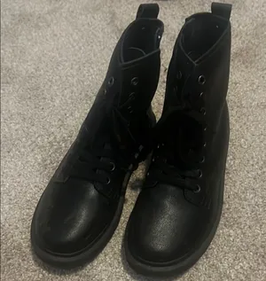 Steve Madden Black Combat Moto Boots thumbnail 1