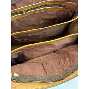 *Vintage BJ Leather Shoulder Bag Brown Leather Top Handle Boho Festival Coastal thumbnail 11