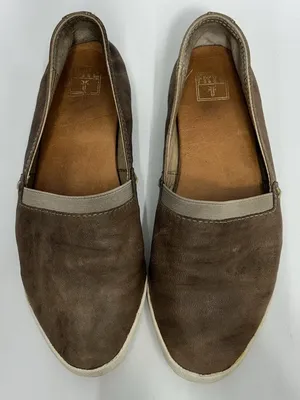 Frye Melanie Women's Slip On Loafers Size 7.5 Brown Leather Casual Ballet Flat thumbnail 3