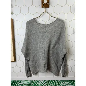 Free People Gray Wool Blend Slouchy Scrunch Sleeve Sweater - Size - Medium thumbnail 3