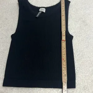 Aritzia Sunday Best Women's Black Crop Tank Top Ribbed Sz XS thumbnail 4