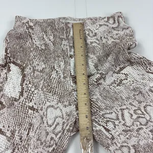 Anthropologie Pants Womens XS Beige Animal Print Dress Wide Leg Viscose Zip thumbnail 6