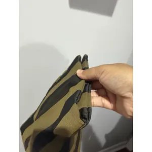 Fendi Brown Black Striped Tote Bag Brown Leather Trim Zip Gold Hardware‎ READ L thumbnail 12