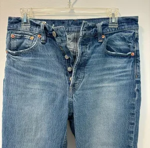 Gap Denim Cheeky Straight High Rise Button Fly Medium Wash Jeans thumbnail 4