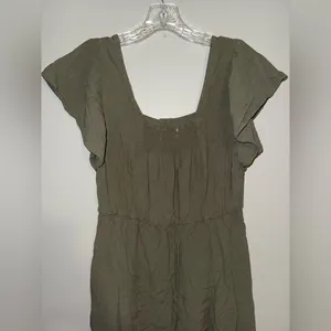 Universal Threads Army green Button-Front Mini Dress size small #720 thumbnail 4
