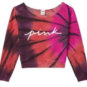 PINK Victoria's Secret Women's Red and Purple Sweater with grommets size Large thumbnail 8