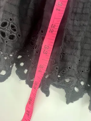 La Vie Rebecca‎ Taylor ruffle eyelet dress black sz M thumbnail 7