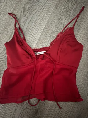 Abercrombie Tie Front Tank Satin thumbnail 1