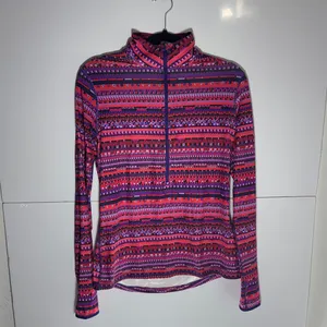 Nike Women’s Pink & Purple Striped Quarter-Zip Pullover thumbnail 5