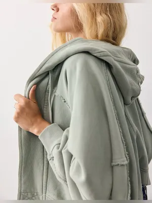 NWOT Free People We the Free Lena Shrug - Odessa Grey green - medium thumbnail 6