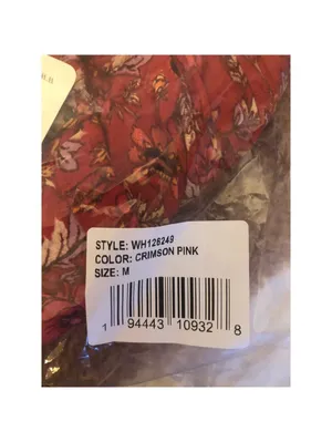 Band of Gypsies NWT Red Floral Smocked Crop Top Short Sleeve Size M thumbnail 3