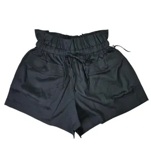 Girlfriend Collective Black Cora Pocket‎ Shorts Paperbag Waist Cargo XXS thumbnail 2