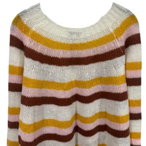 NEW Andree by Unit Striped Cozy Spring Knit Sweater‎ Artsy Garden Size 1X thumbnail 6