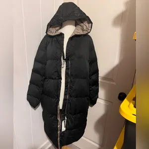 Dex $195 Reversible‎ Puffer Coat Jacket Winter Fall Black Brown Taupe thumbnail 6