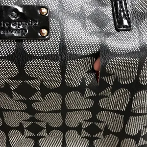 Kate Spade Black Gray Spade Print Extra Large Tote Bag thumbnail 3