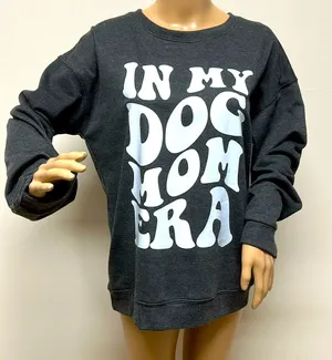 NWOT Dog Mom Sweatshirt Gray Size M thumbnail 1