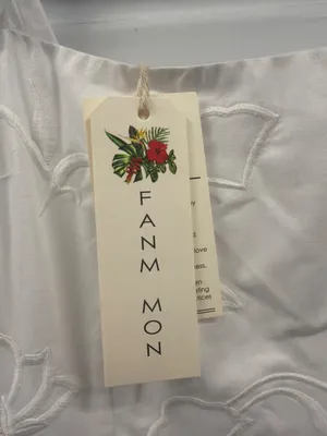 Fanm Mon Alexandra Embroidered Maxi Dress White Womens Size XXS thumbnail 9