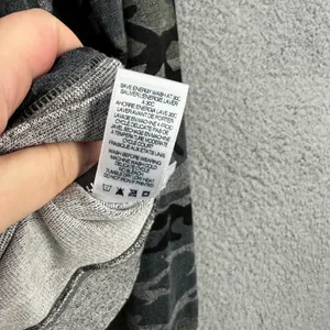Sundry‎ Sweatshirt 0 Grey Camo Knit Zip Side Streetwear Casual Chic Lounge Top thumbnail 7