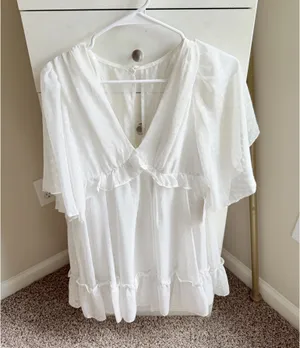 B Darlin White flowy mini dress thumbnail 2