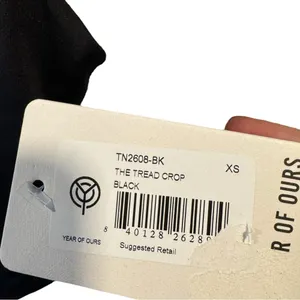 Year‎ of Ours Tread Crop Top Racerback Black White XS thumbnail 6